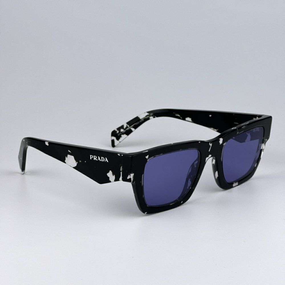 NEW Prada PRA06S 15O50B Tortoise Black Violet Mirror Square Unisex Sunglasses - Picture 7 of 12